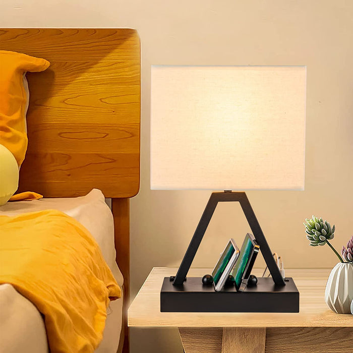 USB C Touch Control Table Lamp with Phone Stands