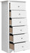 Wooden 6 Drawer Chest, White