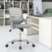 Ergonomic Grey Office Chair with Wheels and Armrests