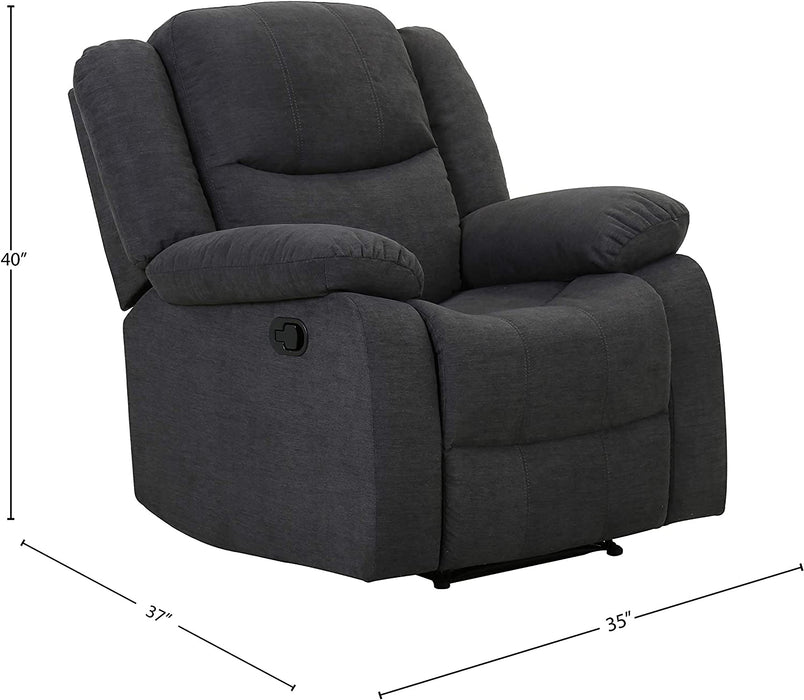 Amazon Brand Recliner Chair, 37″W, Dark Grey