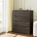 Modern 4-Drawer Dresser in Dark Brown