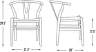 Hans Wegner Wishbone Style Woven Seat Chair