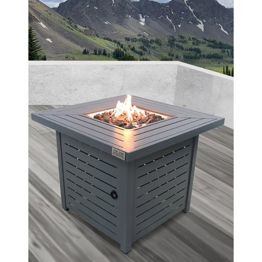 Tariffville 25'' H X 30'' W Steel Outdoor Fire Pit Table with Lid