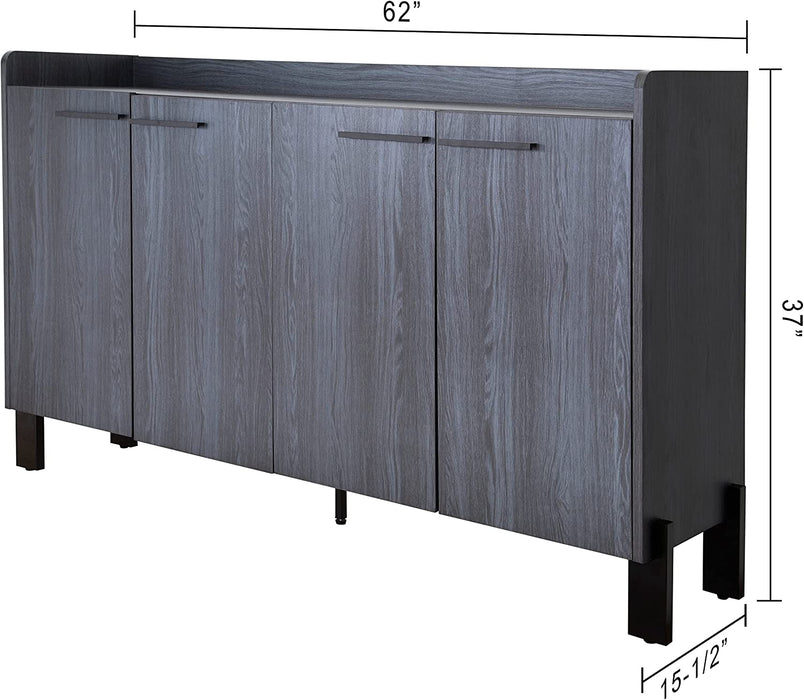 Gray and Blue Grey Cupboard Dining Server Buffet Table