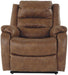 Yandel Brown Faux Leather Electric Power Lift Recliner