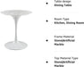 Modway EEI-1128-WHI Mid-Century Modern Marble Dining Table