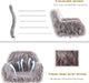 Gray Faux Fur Swivel Chair for Home Office