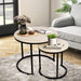 Small round Nesting Coffee Table Set (Natural)