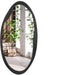20X40 Organic Shaped Wood Mirror in Black Sycamore - Oval Wall Mirror for Bathroom, Living Room, Entryway Hall, and Decorative Mirror for Bedroom