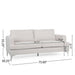 Beige and Silver 3 Seater Sofa