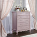 Aurora 6 Drawer Tall Chest, Dusty Rose