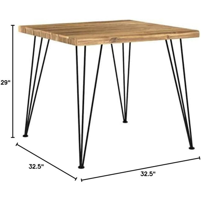 Industrial Acacia Wood Dining Table