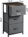 Charcoal Grey/Dark Walnut 3-Drawer Dresser