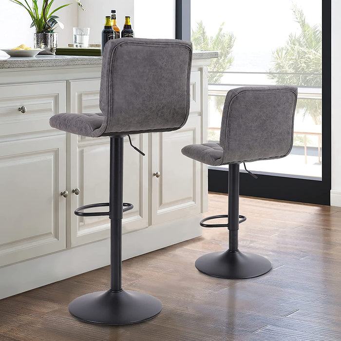 Swivel Barstools with Back, Set of 2