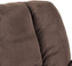 Chocolate Fabric Gliding Recliner Chair