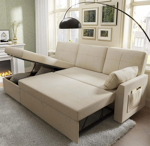 Sleeper Sofa with Storage Chaise