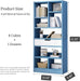 Bright Blue Wooden Bookcase with 8 Cubes