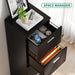 Black Vertical File Cabinet with Lock, 4-Drawer