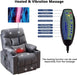 Velvet Power Lift Recliner with Heat & Massage