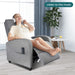 Grey Fabric Padded Seat Backrest Recliner Chair