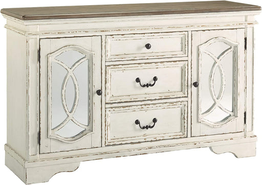 Realyn French Country Distressed Buffet or Server, Chipped White