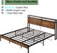 King Platform Bed Frame with Storage Headboard