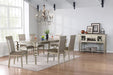 Zaria Champagne Wood 8 Piece Dining Set