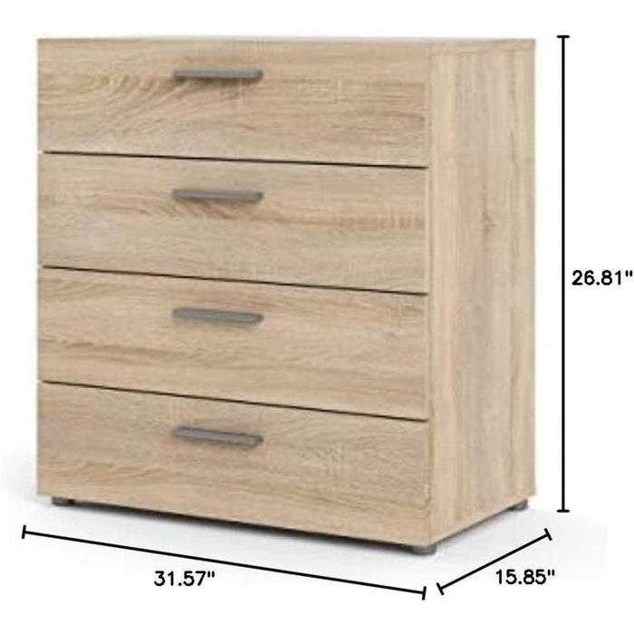 Oak Structure 4-Drawer Pepe Chest