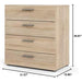 Oak Structure 4-Drawer Pepe Chest