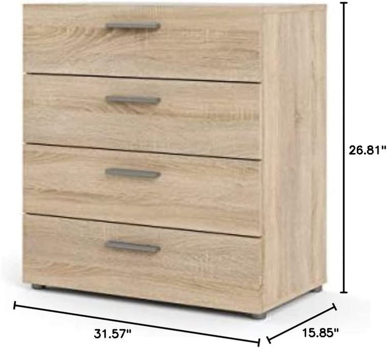 Oak Structure 4-Drawer Pepe Chest