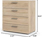 Oak Structure 4-Drawer Pepe Chest