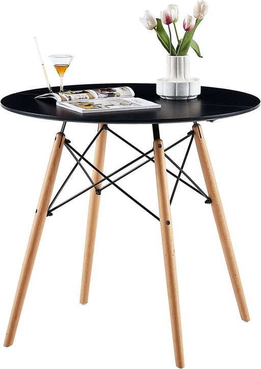 Small Modern Black Coffee Table for 2-4 People