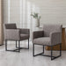 Set of 6 Modern Upholstered Dining Chairs with Arm, Grey