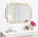 Minuette Decorative Rectangle Frame Wall Mirror in Gold Leaf, 24X35.5 Inches