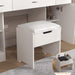 White Vanity Set with Drawers and Cabinets