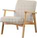 Wooden Frame Linen Armchair for Living Room