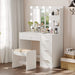 Makeup Vanity Table with Lighted Mirror