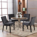 Modern Upholstered Corduroy Dining Chairs Set of 6, Grey