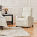 Fabric Pushback Recliner Chair, Ivory