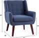 Set of 2 Comfy Accent Chairs, Dark Blue