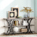 Gray 3-Tier Console Table for Narrow Spaces