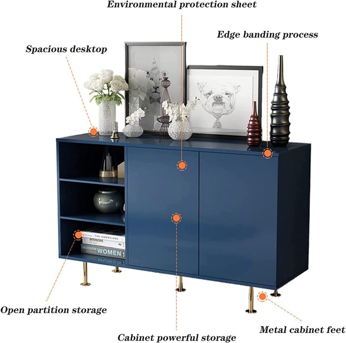 Sapphire Blue 47.2'' Buffet Cabinet with Storage
