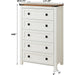 Rustic Tall Chest of Drawers, Antique White