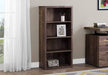 Adjustable 3-Shelf Bookcase - 48”H (Brown)