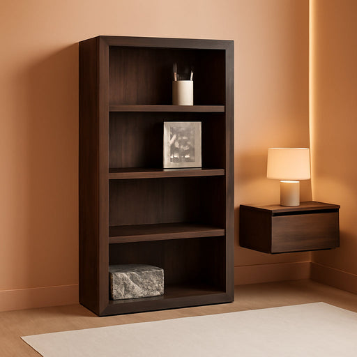 Adjustable 3-Shelf Bookcase - 48”H (Brown)
