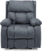 Lindale Massage Recliner, Wood, Charcoal + Black