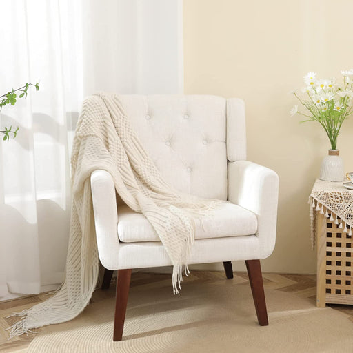 Button-Tufted Accent Chair for Comfy Living Room