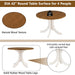 Dining Table Set for 4, Mid-Century Solid Wood 5-Piece round Dining Room Table Set