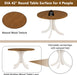 Dining Table Set for 4, Mid-Century Solid Wood 5-Piece round Dining Room Table Set