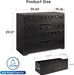 Black Wood File Cabinet with Lock, 2-Drawer